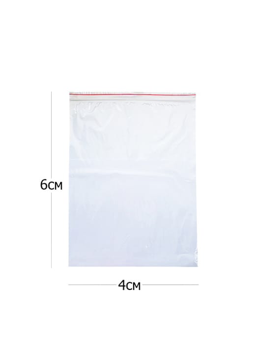 Грипперы 4*6 см Красная полоса 40 мкм (100 шт.упак) пакеты с zip-lock замком OPTILINE