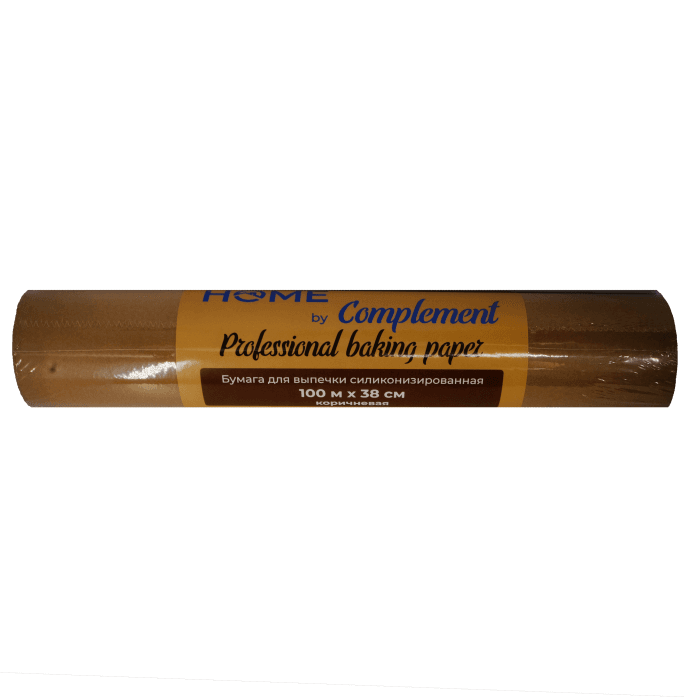 Бумага для выпечки 38*100м пергамент силиконизир КОРИЧНЕВАЯ Complement Home