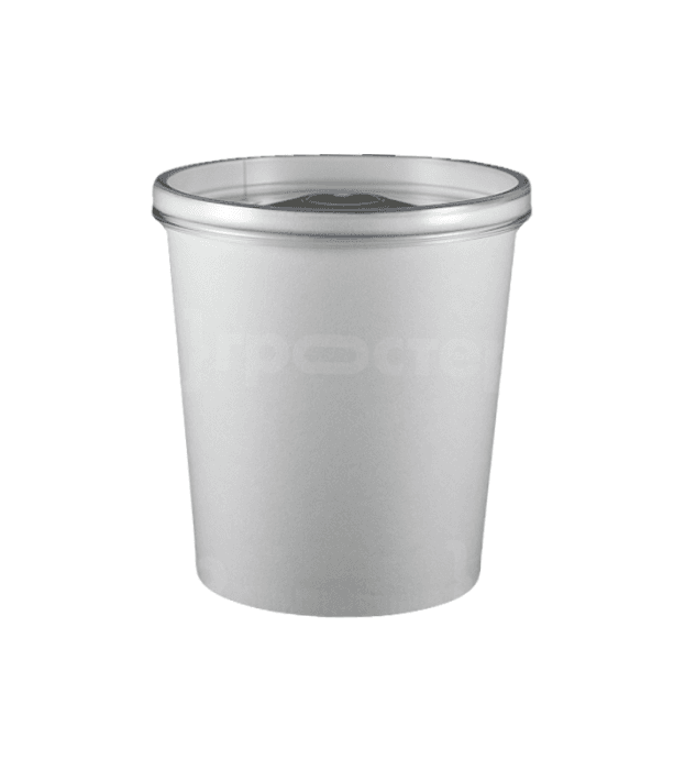 Упаковка бумажная для супов 470 мл 75*100 БЕЛАЯ + пласт. крышка ECO SOUP ECONOM 16 W