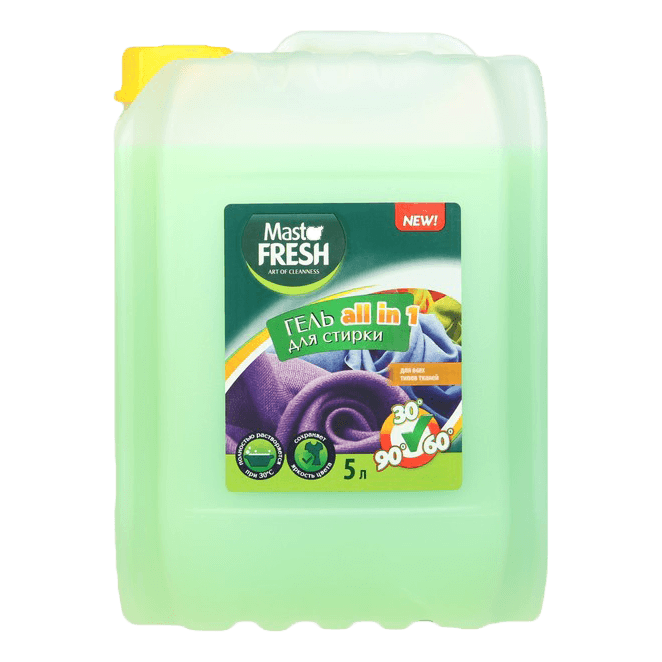Гель для стирки белья 5 л "Master FRESH" канистра, ALL IN 1 Гель для стирки белья 5 л "Master FRESH" канистра, ALL IN 1