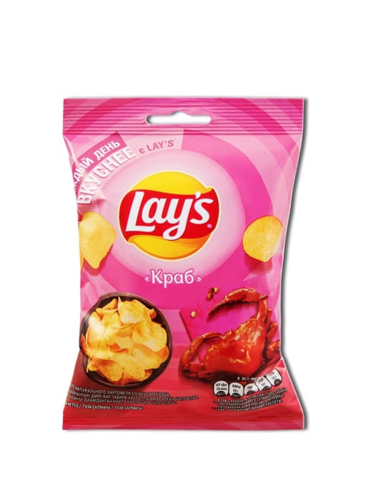 Чипсы "LAYS" 37 г ассортимент, Краб Чипсы "LAYS" 37 г ассортимент, Краб