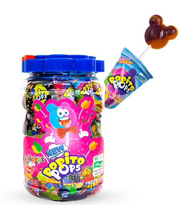 Леденец "Popito Pops" 15г в банке (40 шт.упак) Леденец "Popito Pops" 15г в банке (40 шт.упак)
