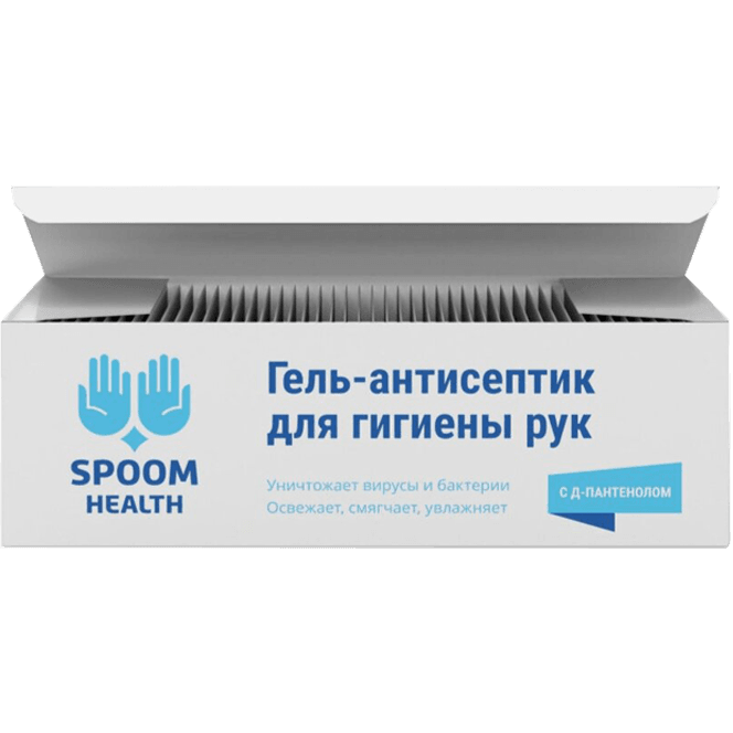 Гель-антисептик/саше на спиртовой основе 3г "Spoom Health" Гель-антисептик/саше на спиртовой основе 3г "Spoom Health"