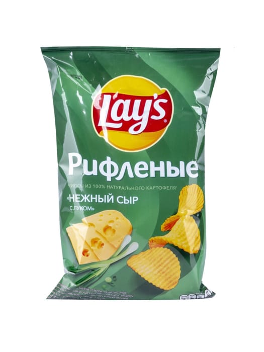 Чипсы "LAYS" 140 г ассортимент, Нежный сыр/лук рифленые Чипсы "LAYS" 140 г ассортимент, Нежный сыр/лук рифленые