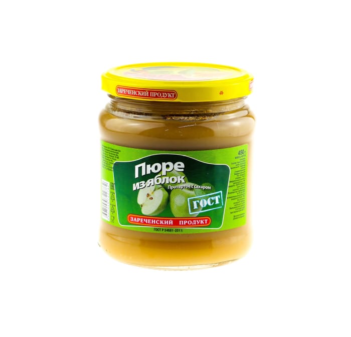 Пюре протертое с сахаром 450 г, из яблок Пюре протертое с сахаром 450 г, из яблок